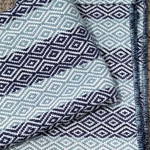 Set of 2 Scatter Rugs Blue/ White Geometric Pier One Imports